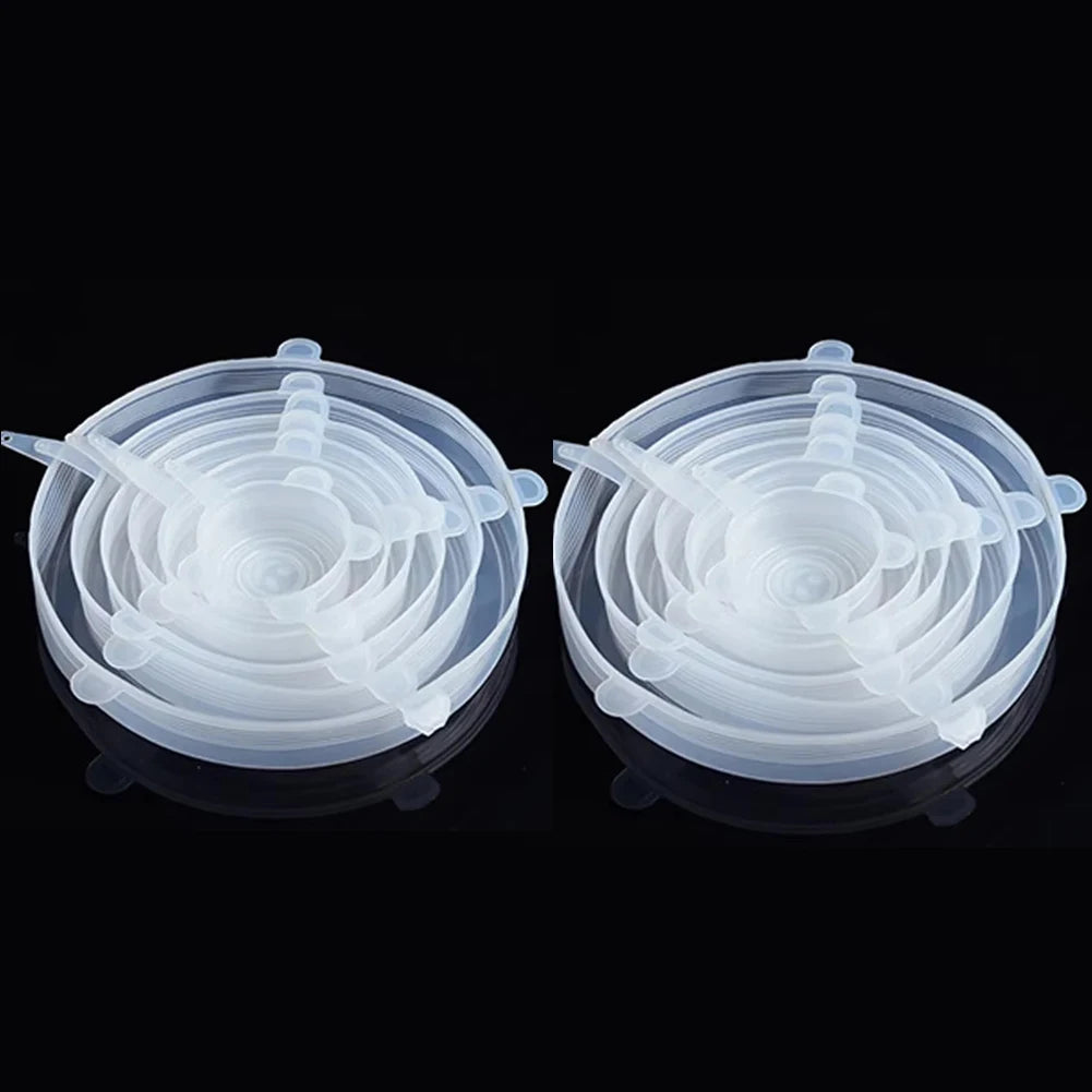 Couvercle silicone extensible cercle blanc 2