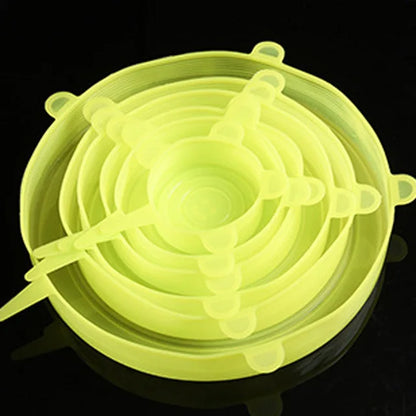 Couvercle silicone extensible cercle jaune