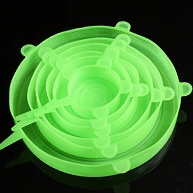 Couvercle silicone extensible cercle vert