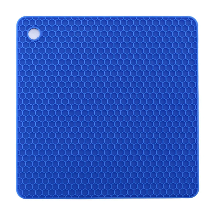 dessous de plat en silicone bleu