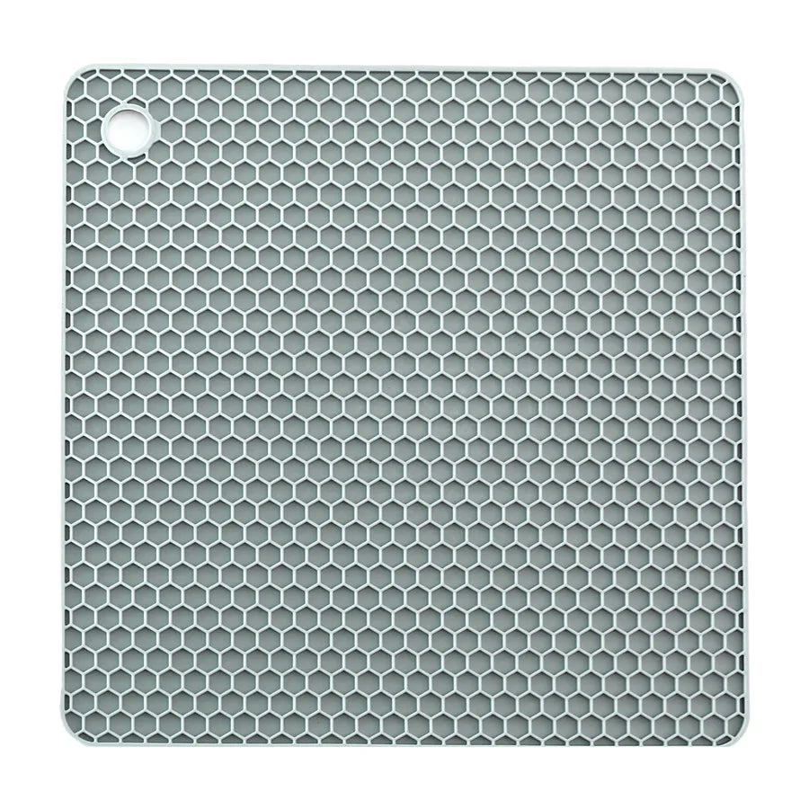 dessous de plat en silicone gris