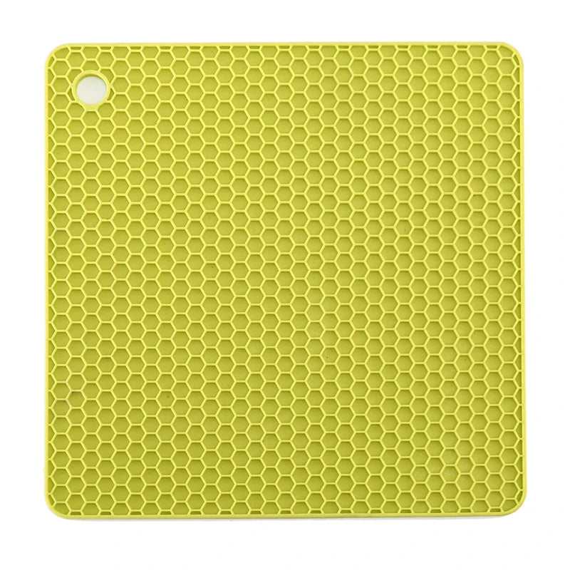 dessous de plat en silicone jaune