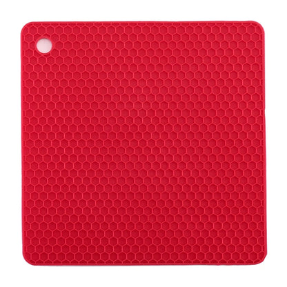 dessous de plat en silicone rouge