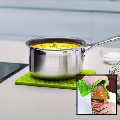dessous de plat en silicone vert casserole