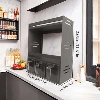 rangement mural pour epices 3 tiroirs haut dimension