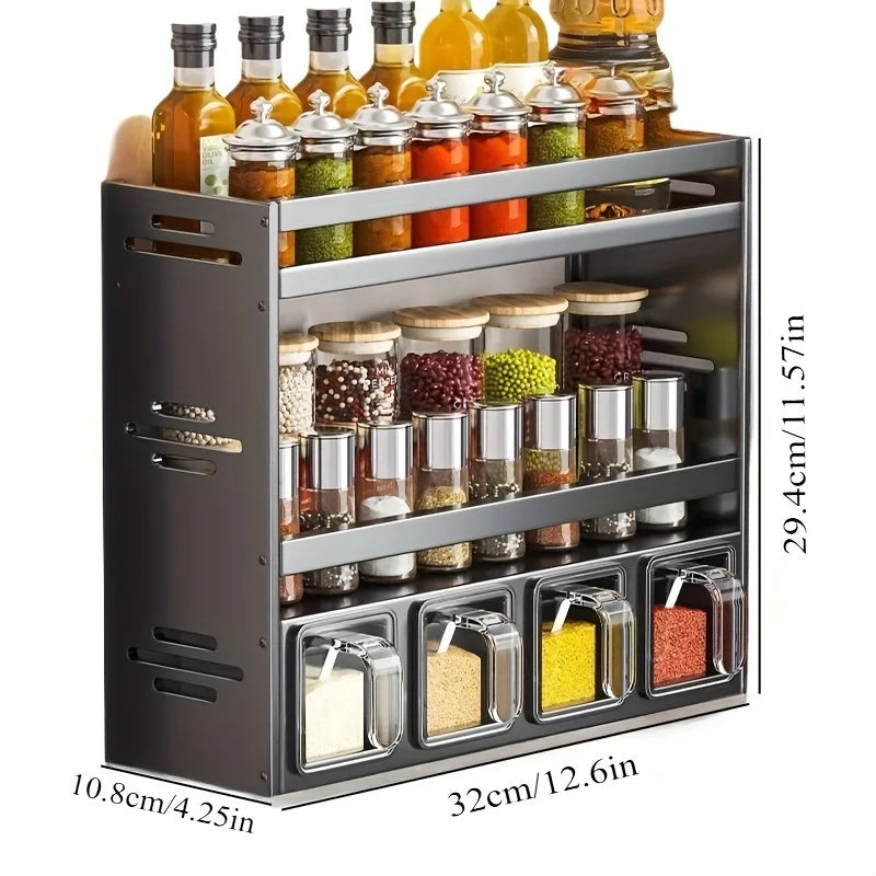 rangement mural pour epices 4 tiroirs haut dimension