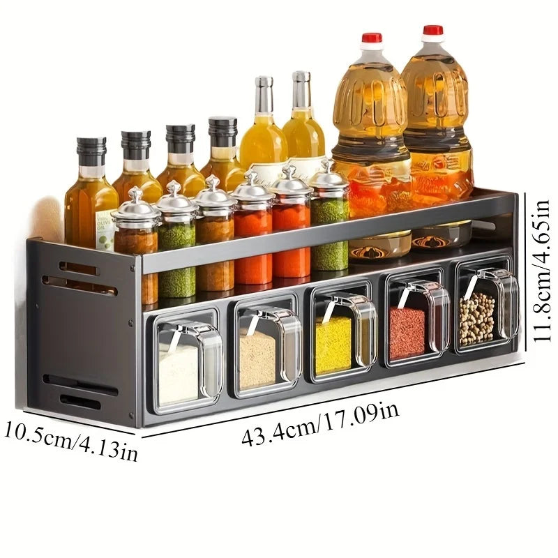 rangement mural pour epices 5 tiroirs basse dimension