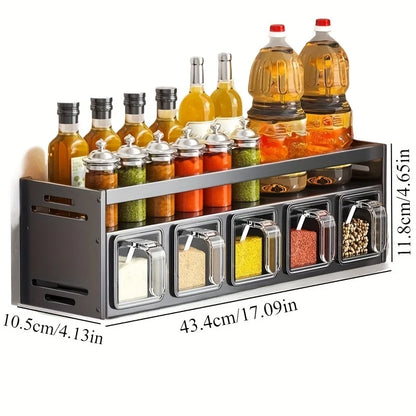 rangement mural pour epices 5 tiroirs basse dimension