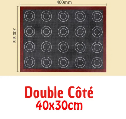 tapis de cuisson en silicone double cote